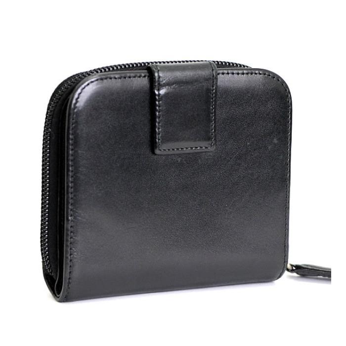 PRADA（プラダ） コンパクトジップ 二つ折り財布 黒 レザー : atlantis