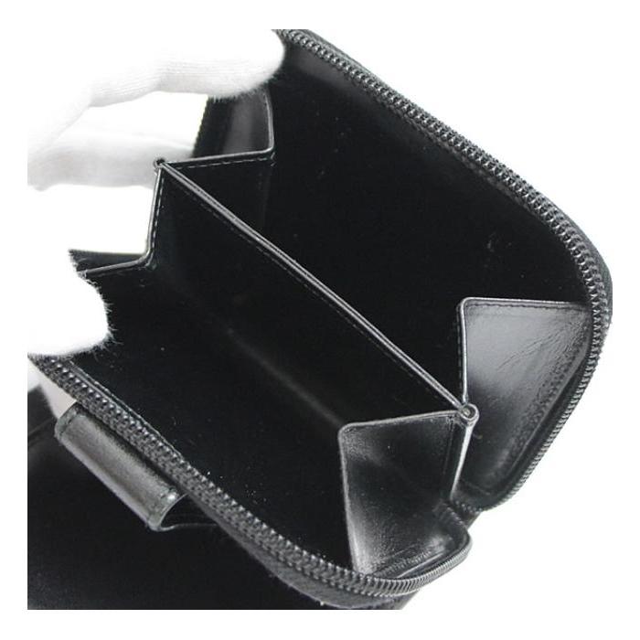 PRADA（プラダ） コンパクトジップ 二つ折り財布 黒 レザー : atlantis
