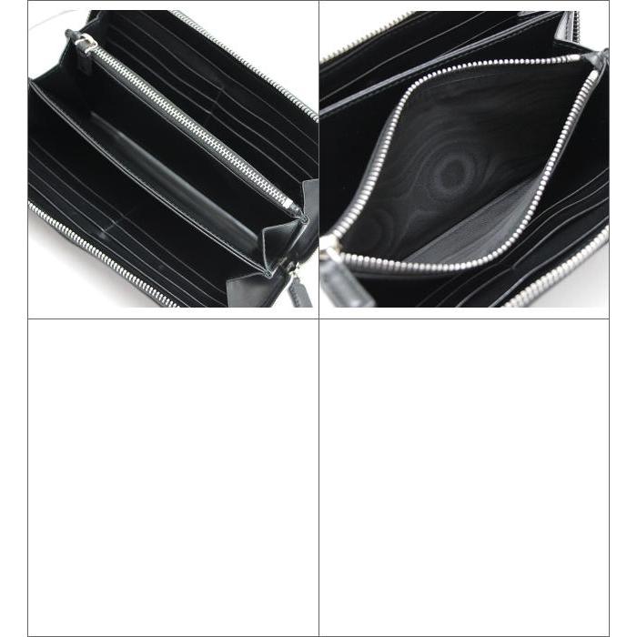 PRADA（プラダ） ラウンドファスナー 長財布 エンボスロゴ 黒