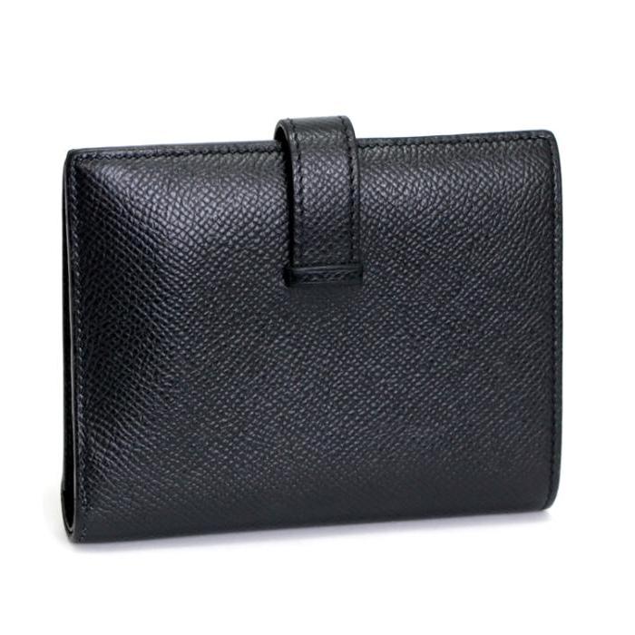 【極美品】エルメス 二つ折り財布 ベアンコンパクト ブラック エプソン 駅南やまご質店オンラインショップ / エルメス ベアン