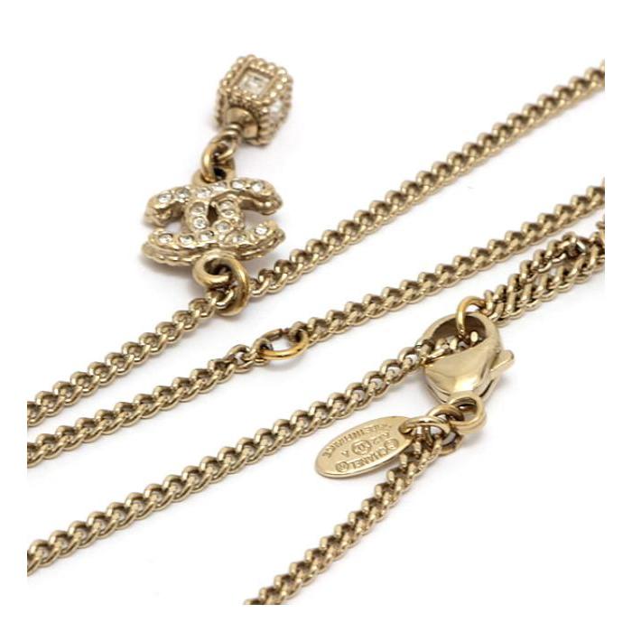 CHANEL シャネル キラキラ ココマーク キューブ付き ネックレス