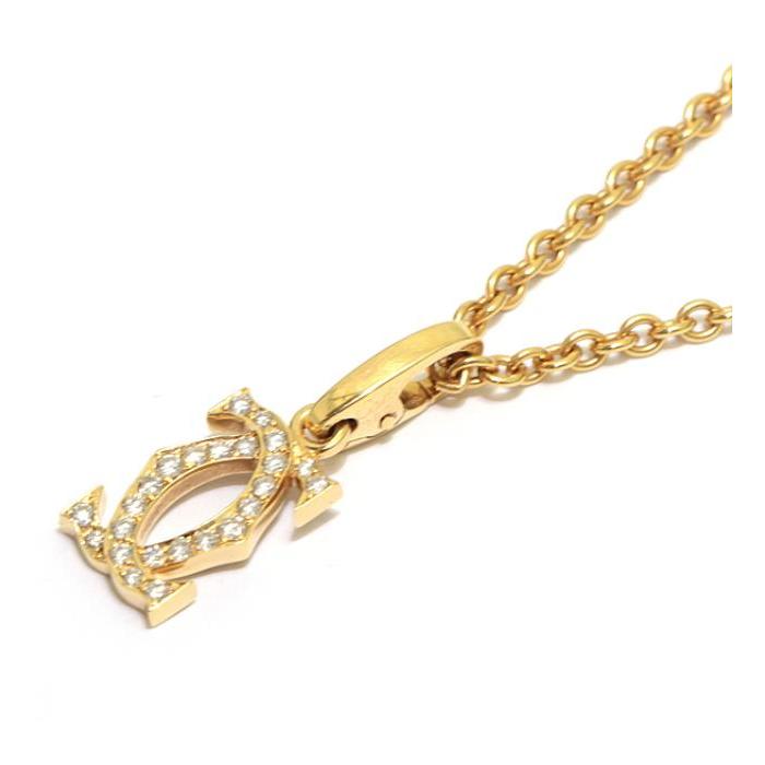 カルティエ 2Cダイヤ チャーム イエローゴールド Cartier 750YG Cartier（カルティエ） Cartier 2Cダイヤネックレス 750 YG : atlantis