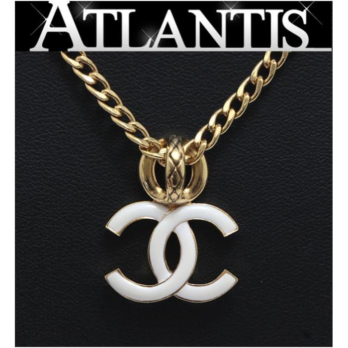 CHANEL（シャネル） 美品 ココマーク ネックレス 白×ゴールド 22S