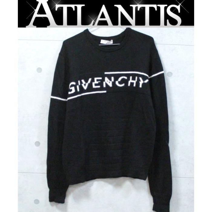 GIVENCHY ジバンシー ロゴデザイン クルーネック ニット セーター