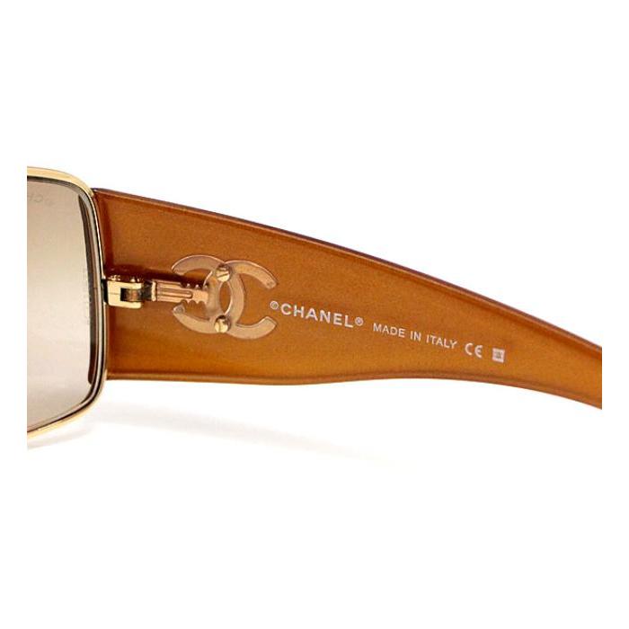 CHANEL（シャネル） サングラス サイドココマーク ゴールド×ブラウン