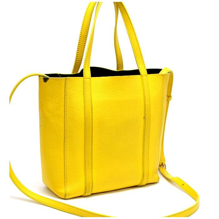 バレンシアガ エブリデイ 2WAY トートバッグ XXS レザー イエロー