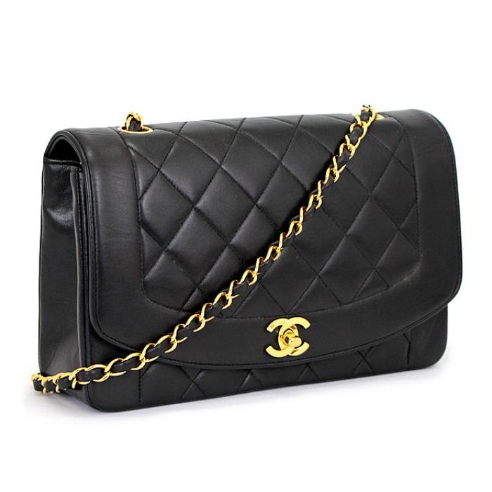 CHANEL マトラッセ25 ラムスキン ダイアナフラップ チェーン バッグ マトラッセ シャネル ダイアナ フラップ チェーン ショルダーバッグ