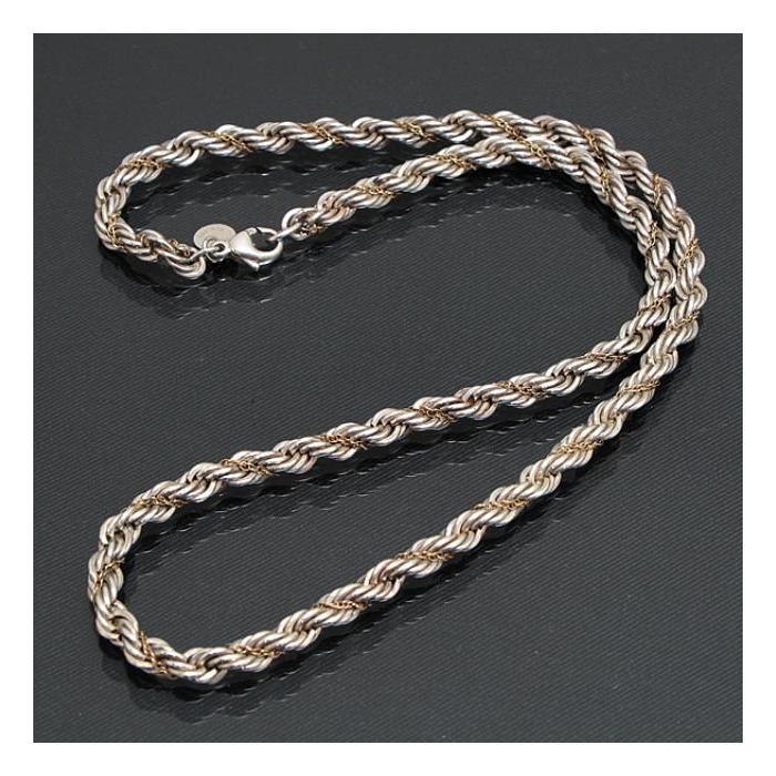 極美品 ティファニー ツイストチェーン ネックレス シルバー 925 刻印 TIFFANY&Co.（ティファニー） 美品 TIFFANY＆CO ツイストチェーン