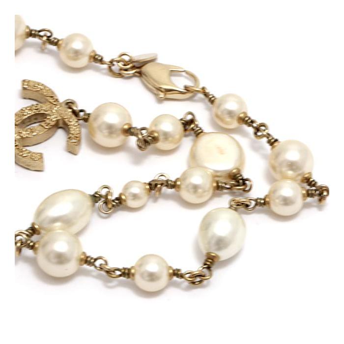 CHANEL（シャネル） ココマーク パール ネックレス ゴールド 08A