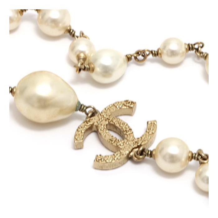 【CHANEL】ヴィンテージ CCココマーク パール ネックレス 1985年 CHANEL（シャネル） ココマーク パール ネックレス ゴールド 08A