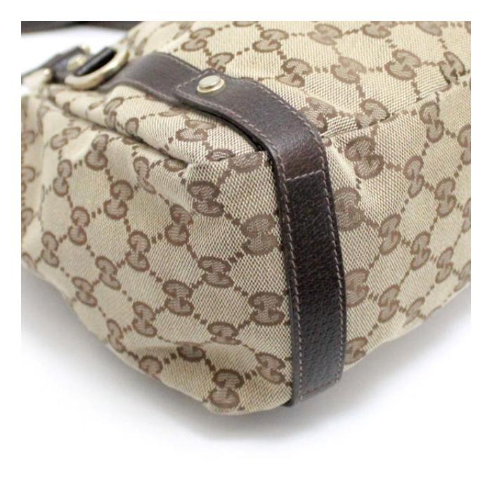 GUCCI グッチ トートバッグ キャンバス レザー ベージュ GUCCI グッチ GGキャンバス トートバッグ ベージュ×ダークブラウン