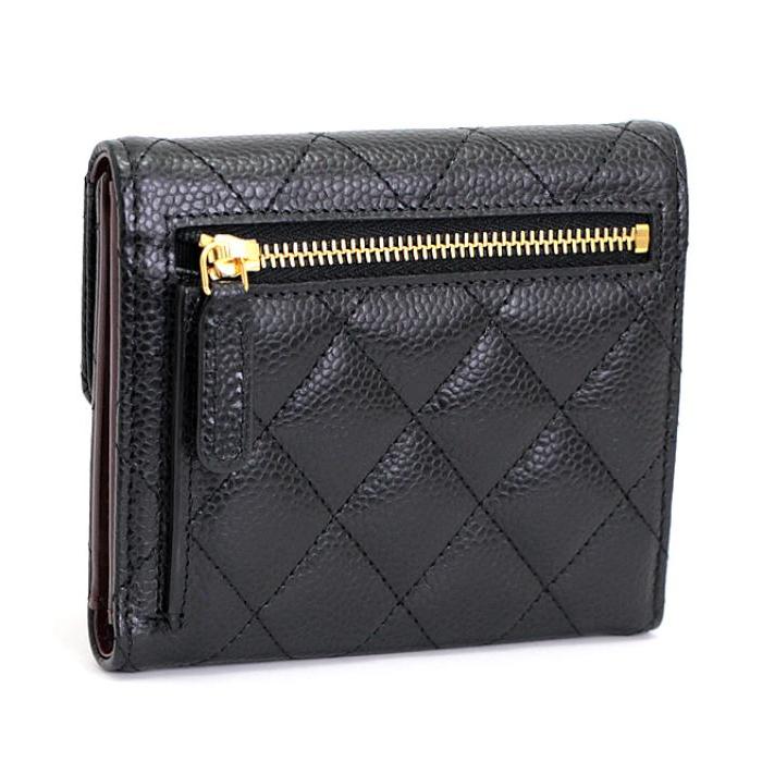 CHANEL（シャネル） 新品 マトラッセ 三つ折り コンパクト財布