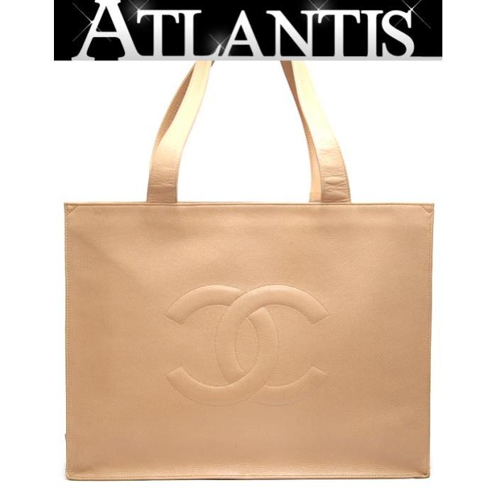 CHANEL（シャネル） ココマーク トートバッグ キャビアスキン ベージュ