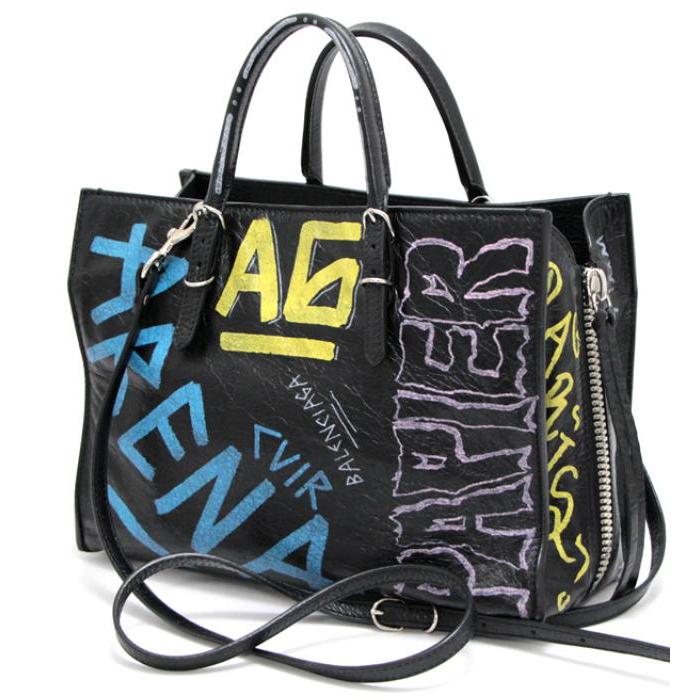 BALENCIAGA（バレンシアガ） ペーパー A6 グラフィティ 2WAYバッグ 黒