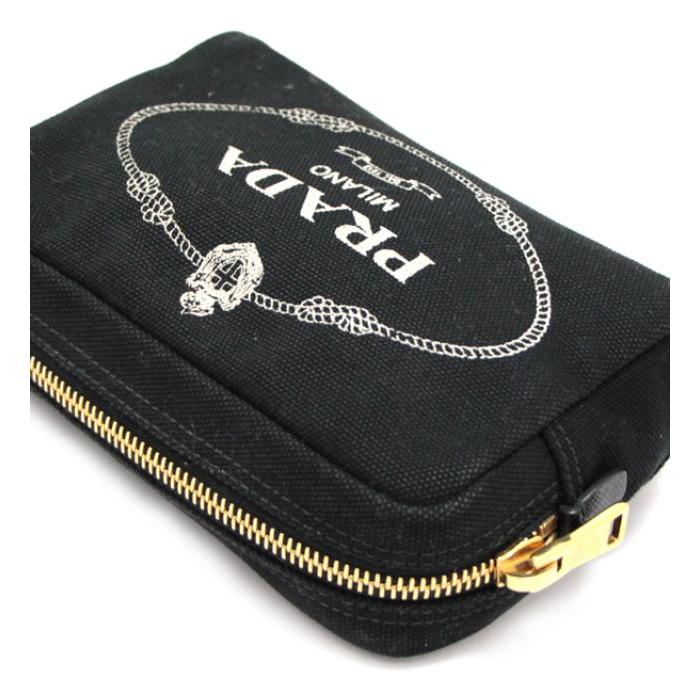 PRADA（プラダ） カナパ ポーチ 1NA021 キャンバス 黒 : atlantis