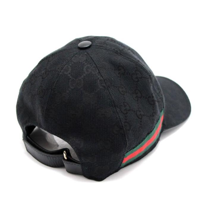 GUCCI グッチ GG柄 ベースボール キャップ シェリーライン 黒 59 size 