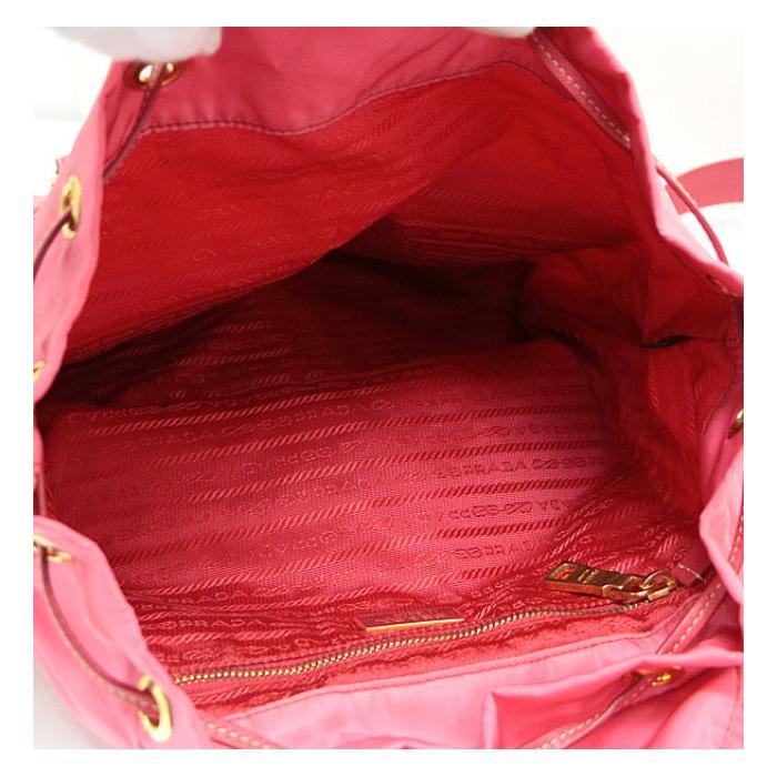 PRADA プラダ 三角ロゴ リュックサック バックパック ピンク PRADA プラダ 三角ロゴ リュックサック バックパック ピンク