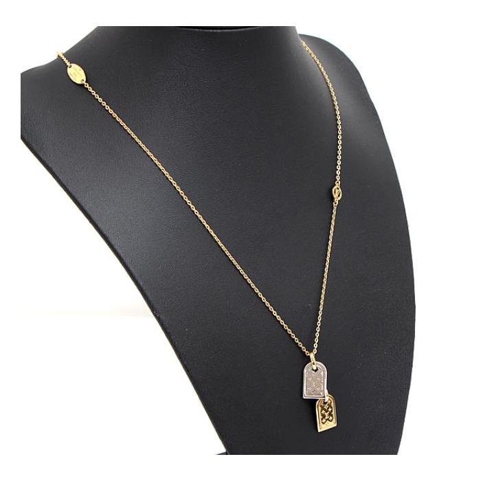 ルイヴィトン LOUIS VUITTON コリエ プレシャス ナノグラム ネックレス