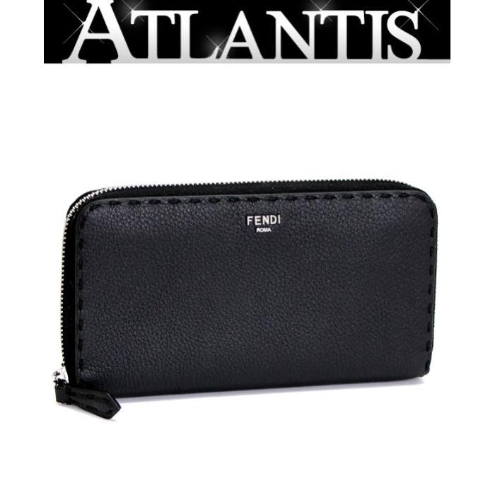 FENDI（フェンディ） ラウンドファスナー長財布 セレリア レザー 黒