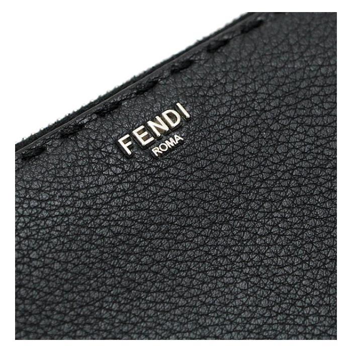 FENDI（フェンディ） ラウンドファスナー長財布 セレリア レザー 黒