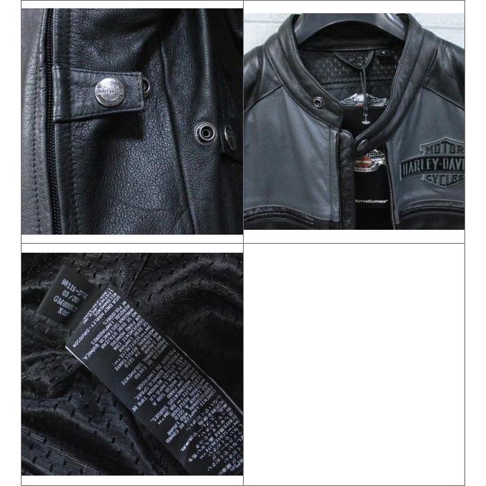 未使用 ハーレーダビッドソン HARLEY-DAVIDSON ライダースジャケット メンズ size:S 黒 レザー｜atlantis｜06