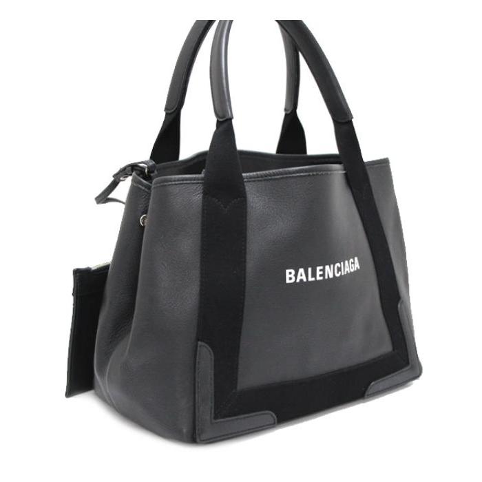 BALENCIAGA バレンシアガ ネイビーカバス Sトートバッグ ポーチ付き 