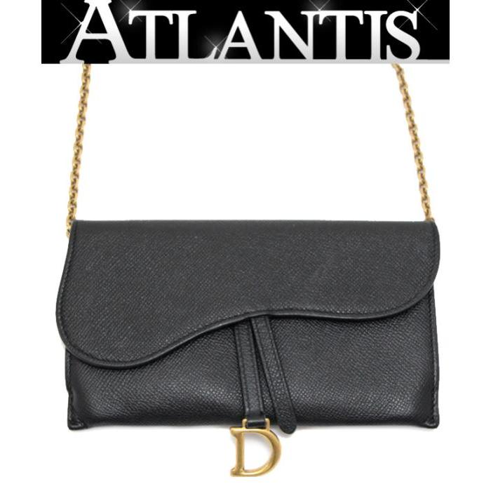 Christian Dior ディオール サドル チェーンウォレット 長財布
