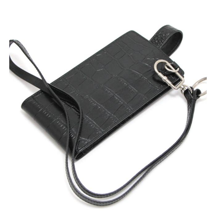 CELINE（セリーヌ） 美品 フォンポーチ スマホケース クロコ型押し