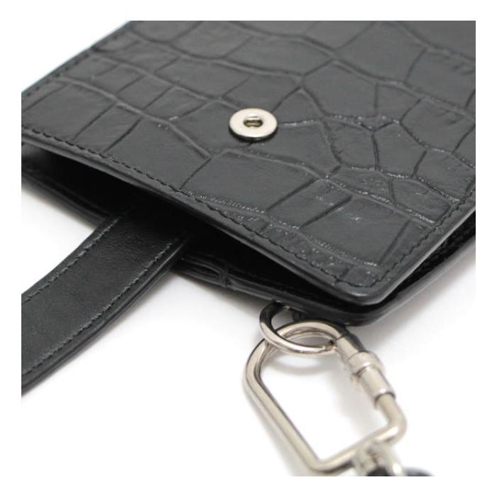 CELINE（セリーヌ） 美品 フォンポーチ スマホケース クロコ型押し