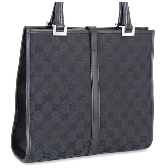 m06【美品】グッチ　GGキャンバス　レザー　ブラック　ジャッキー　ハンドバッグ 極美品 GUCCI ハンドバッグ GGキャンバス ジャッキー ブラック