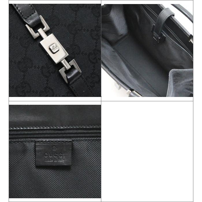 GUCCI グッチ ジャッキー GGキャンバス ハンドバッグ 黒 002