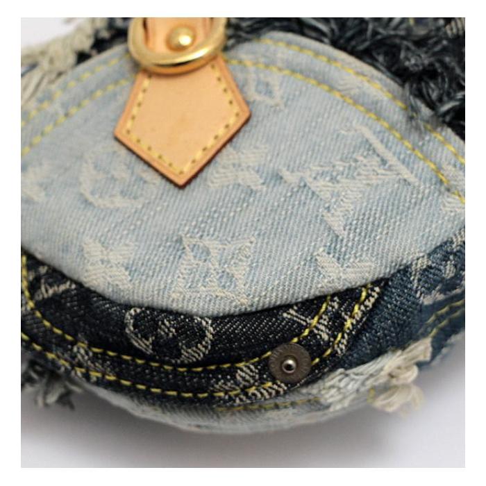 ルイヴィトン LOUIS VUITTON パウチィ ハンドバッグ モノグラムデニム