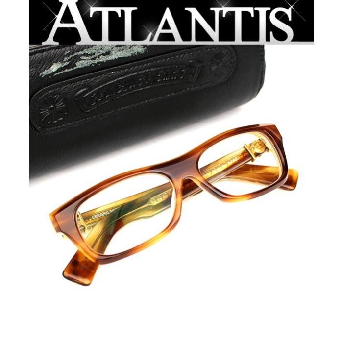 Chrome Hearts 銀座 お金を節約 クロムハーツ T Nuc ゴールド金具 眼鏡フレーム ブラウン 伊達メガネ メガネ