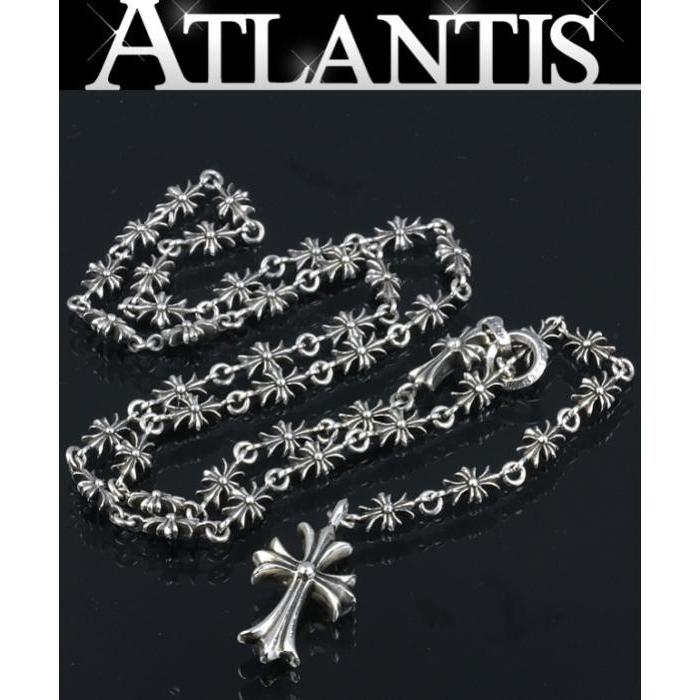 Chrome Hearts 銀座 クロムハーツ チョークチェーン ロザリオ ロング ネックレス タイニーｅ ベビーファットクロス タイニーファットクロス Sv925 Atlantis 通販 Yahoo ショッピング