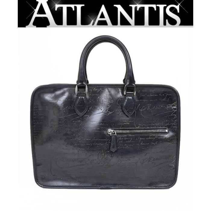Berluti ベルルッティ 銀座店 安い 激安 プチプラ 高品質 新品 アンジュール ブリーフケース ビジネス バッグ パティーヌ カリグラフィ 黒