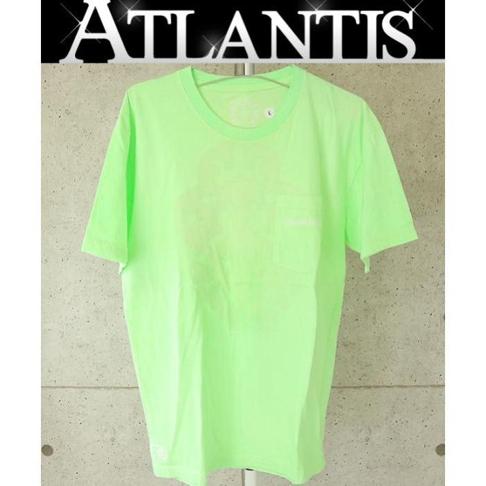 Chrome Hearts 銀座店 新品 入手困難 激レア 2019ss クロムハーツ マイアミ限定 Tシャツ 半袖 プリント ロゴ グリーン ネオンカラー Size Presidium Ph