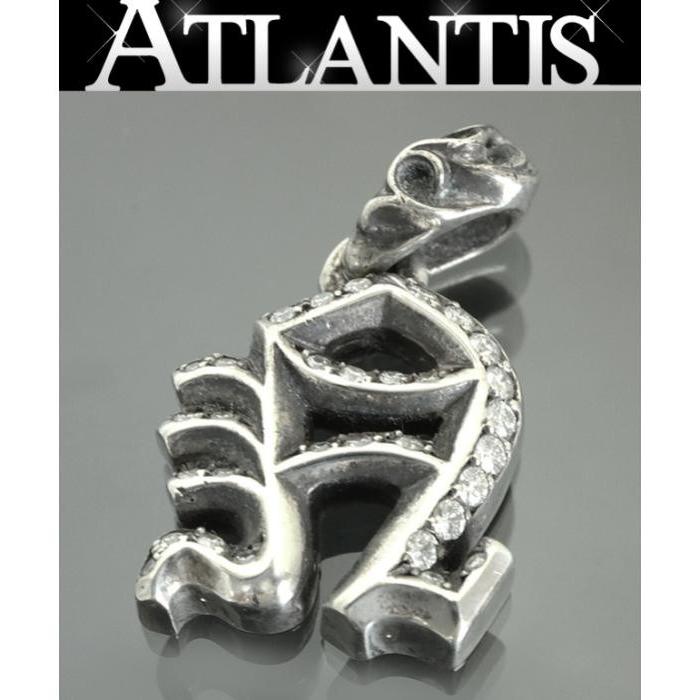 Chrome Hearts 銀座店 クロムハーツ イニシャル パヴェダイヤ 純正 クロムハーツ Atlantisのchrome パヴェダイヤ チャーム N ネックレストップ Sv925