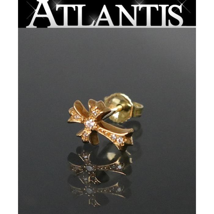 22ｋ 銀座店 パヴェ Chクロス Hearts クロムハーツ Chクロス ピアス ダイヤ Chrome ピアス スタッド ゴールド