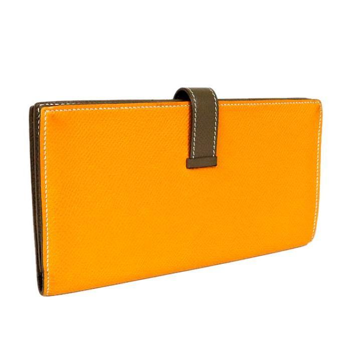 広尾店】 エルメス HERMES ベアンスフレ 長財布 エプソン ジョーヌ 