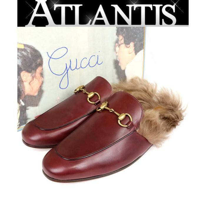 グッチ ホースビット 06 Atlantis プリンスタウン ブラウン メンズ スリッパ ブラウン フラット Gucci ローファー 銀座店