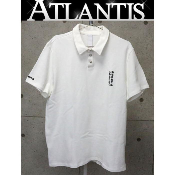 CHROME HEARTS 銀座店 美品 クロムハーツ クロスボタン ポロシャツ 