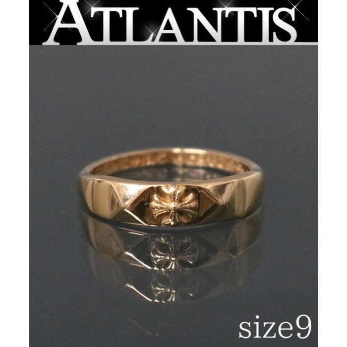 クロムハーツ　バブルガムピラミッドプラスゴールドリング22k クロムハーツ バブルガムピラミッドプラス ゴールドリング 22K 11号