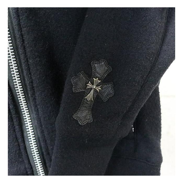 CHROME HEARTS☆クロムハーツ☆パーカー☆ダブルジップ☆クロスパッチ-