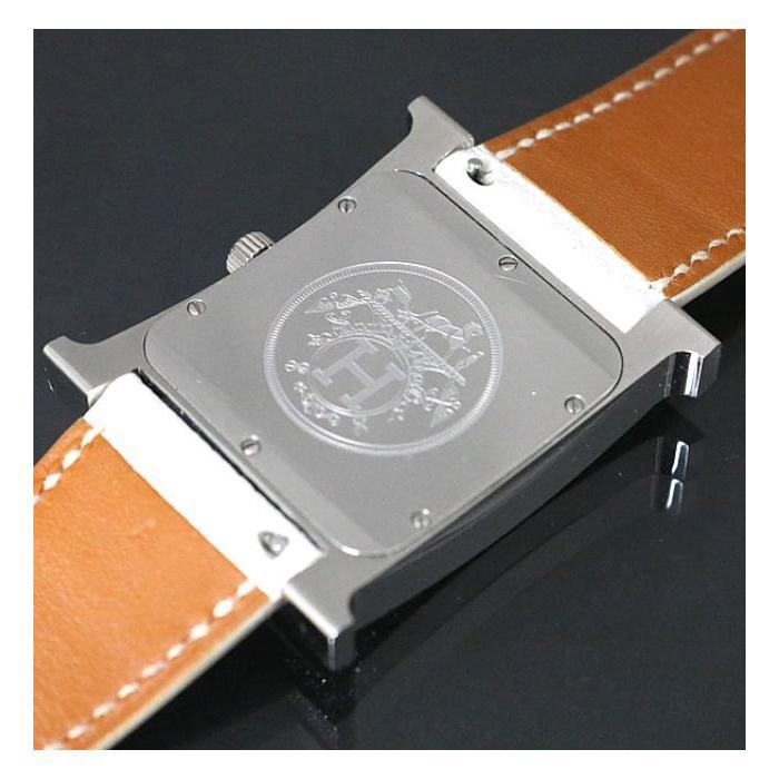 HERMES 銀座店 エルメス マキシサイズ Hウォッチ ベゼルダイヤ