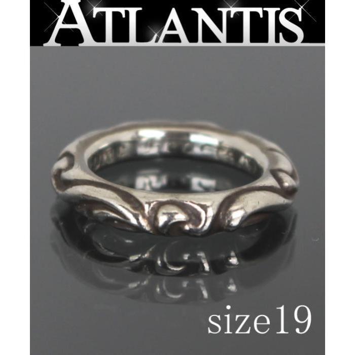 CHROME HEARTS 銀座店 美品 クロムハーツ スクロールバンドリング 指輪 