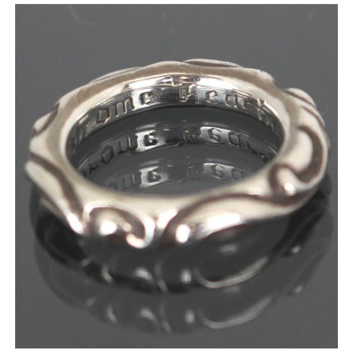 CHROME HEARTS 銀座店 美品 クロムハーツ スクロールバンドリング 指輪 