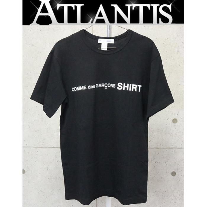 Comme Des Garcons 銀座店 コムデギャルソン ロゴプリント 半袖 Tシャツ 黒 メンズ Size X Atlantis 通販 Yahoo ショッピング