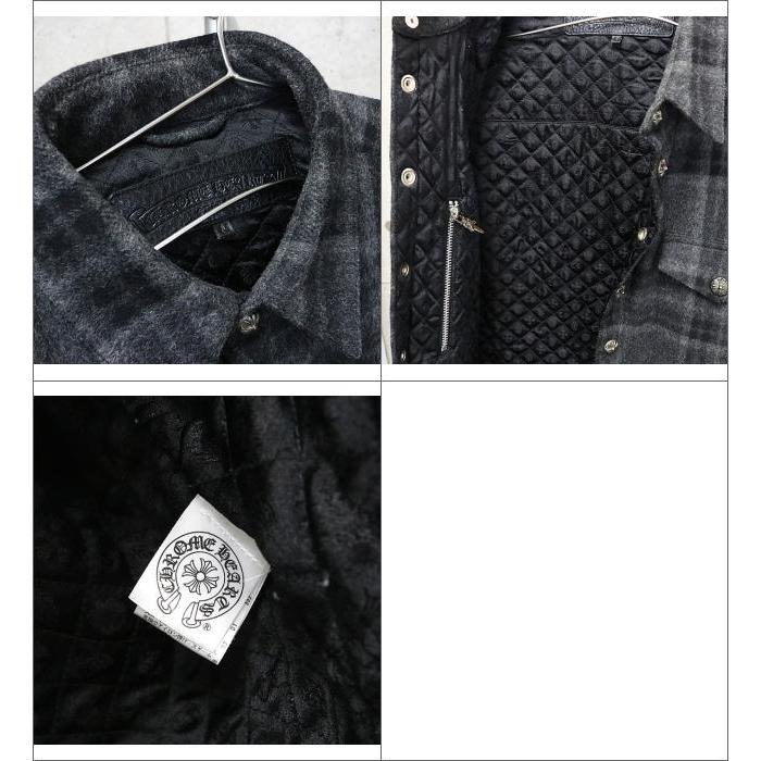 CHROME HEARTS 銀座店 クロムハーツ CPO チェックシャツ キルティング  