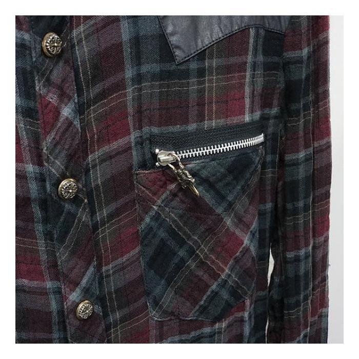 CHROME HEARTS 銀座店 クロムハーツ チェック ガーゼシャツ フローラル