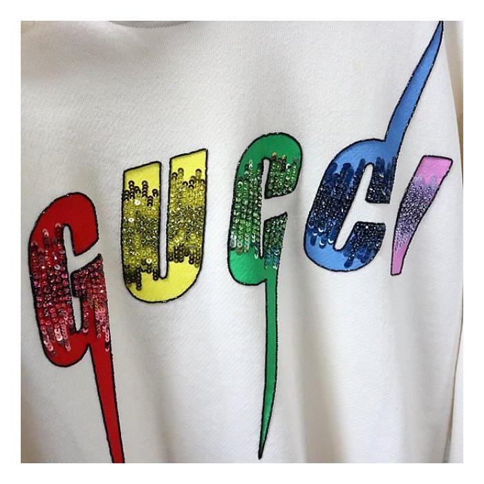 GUCCI グッチ パーカー ブレードロゴ スパンコール